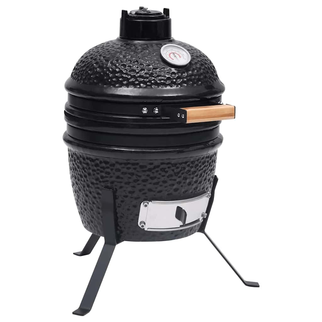 vidaXL Heim & Garten Kamado-Grill 56 cm Schwarz Keramik