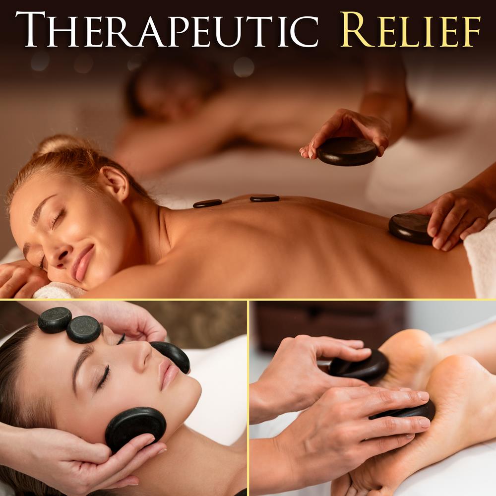 Serenelife Massage Hot Stone Set 12 Basaltsteine Wärmer