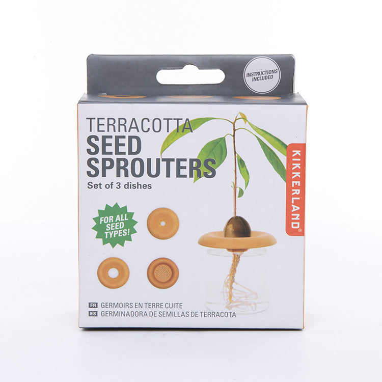 Kikkerland Tools Terracotta Seed Sprouters Anzuchtset 3-tlg
