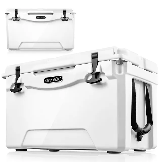 Serenelife Camping Kühlbox 75 Quart Weiß 5 Tage