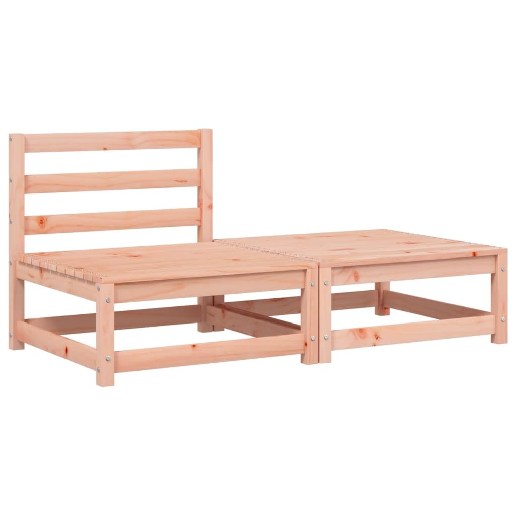 vidaXL Heim & Garten Gartensofa Douglasie ohne Armlehnen mit Hocker