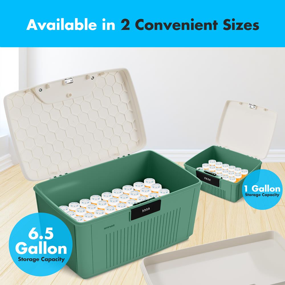 Serenelife Storage Aufbewahrungsbox 25L grün abschließbar