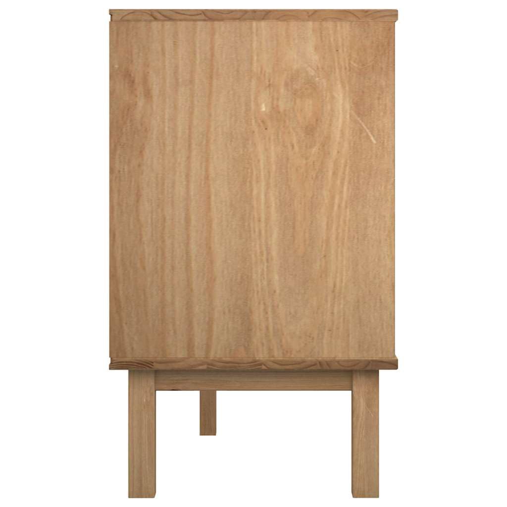 vidaXL Möbel OTTA Schubladenkommode Massivholz braun 111cm