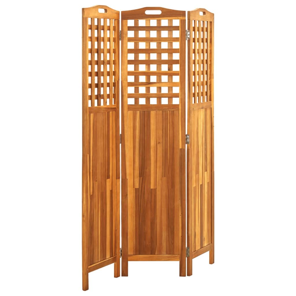 vidaXL Raumteiler Akazienholz 3-TLG 121x2x170 cm