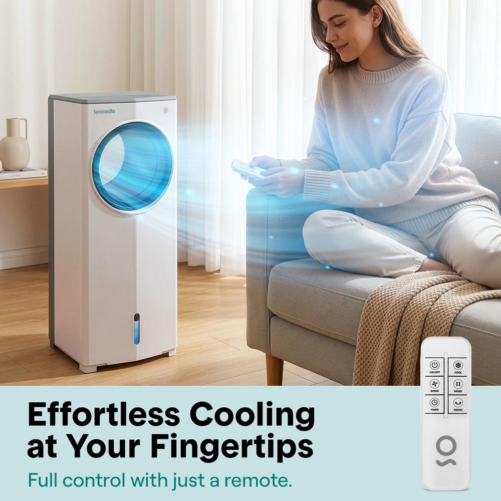 Serenelife Portable AC Luftkühler 4 Liter Weiß-Grau