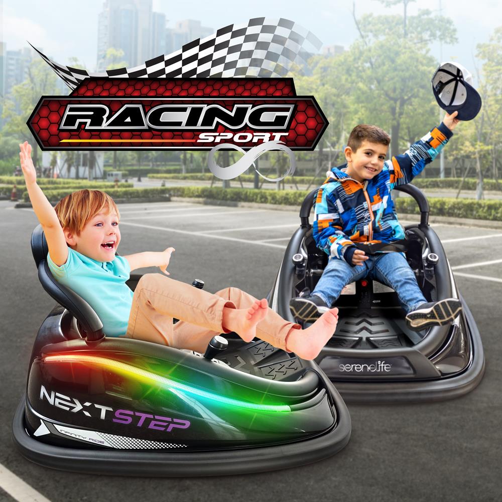 Serenelife Bumper Car Elektroauto Kinder Schwarz 12V