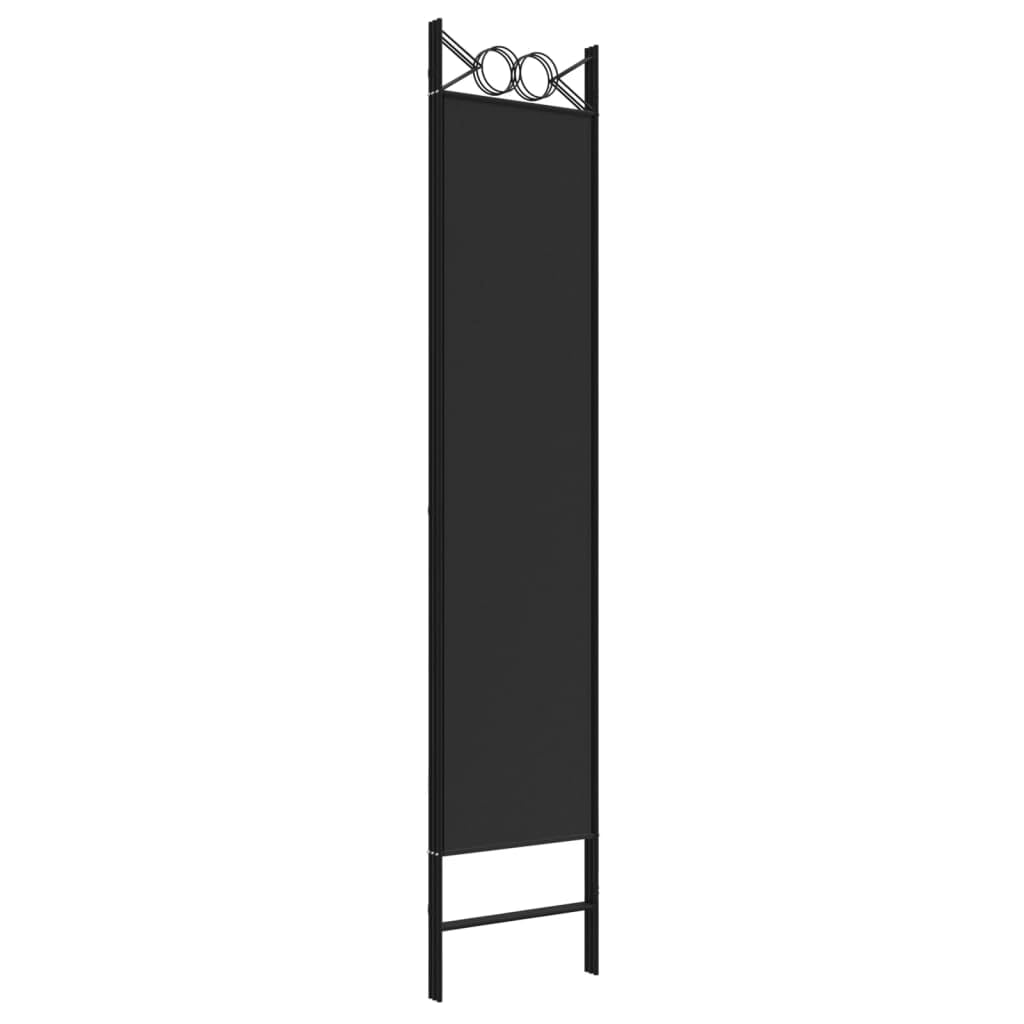 vidaXL Paravent 3-tlg. Raumtrenner 120x200 cm Schwarz Stoff