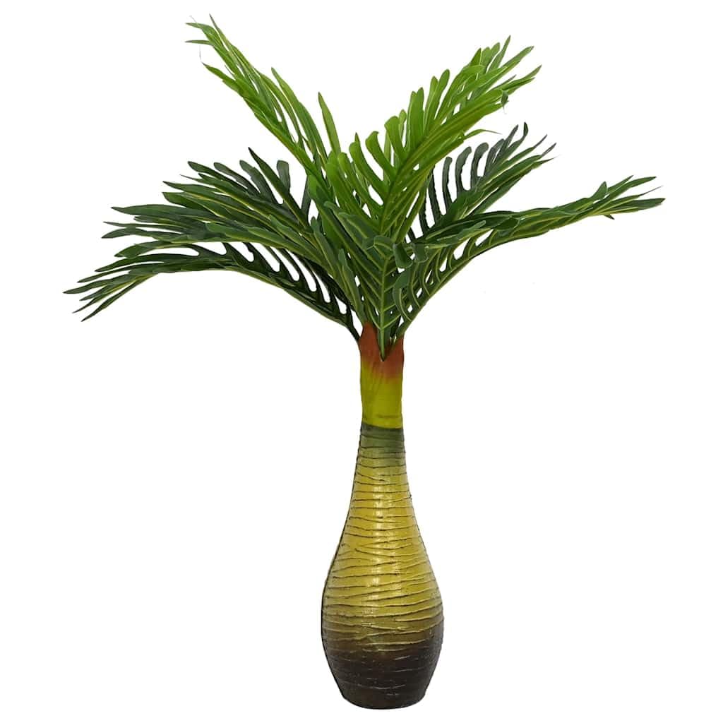 vidaXL Palme Künstlich 9 Blätter 65 cm Grün mit Topf