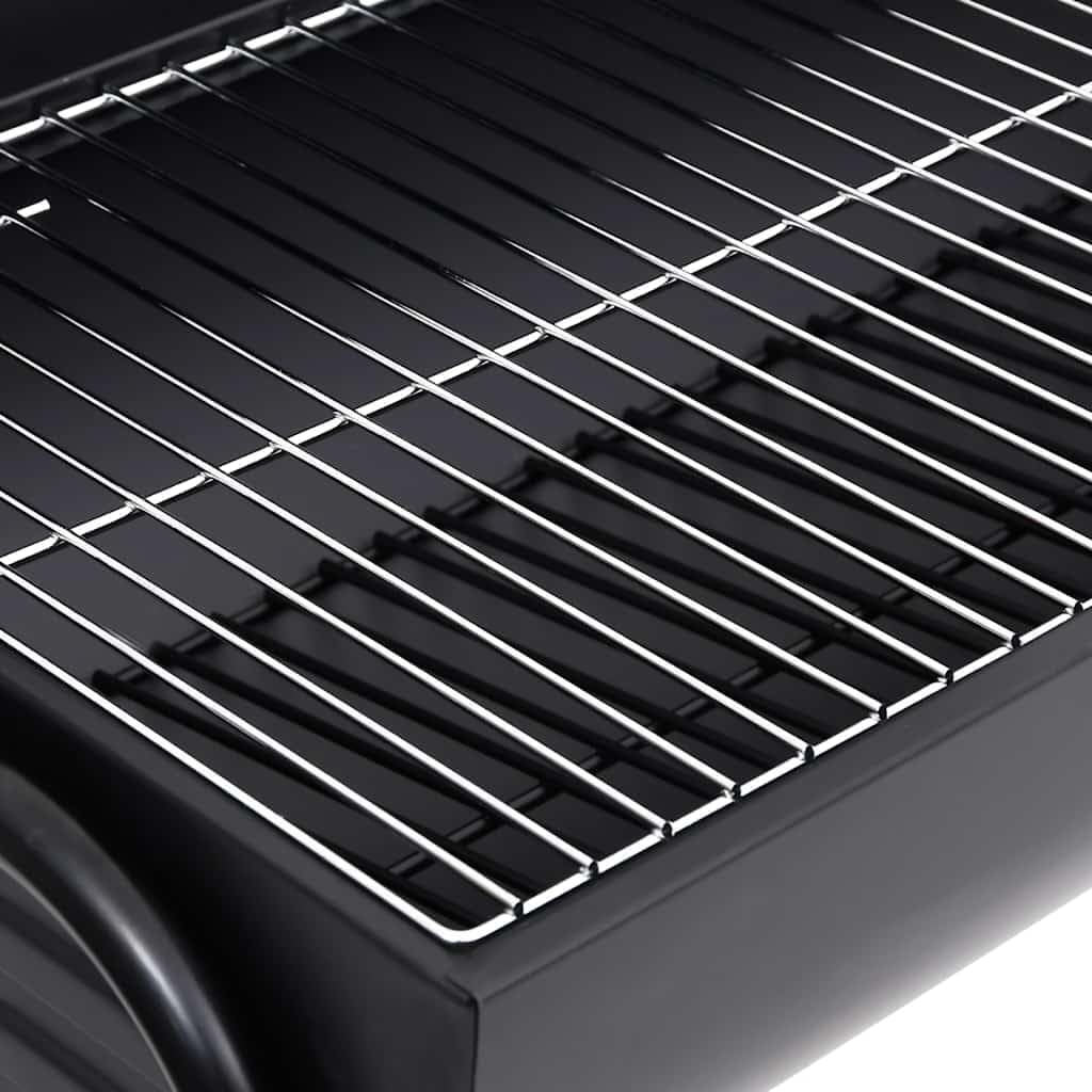 vidaXL Heim & Garten Holzkohlegrill Smoker BBQ Schwarz 80x95x90 cm