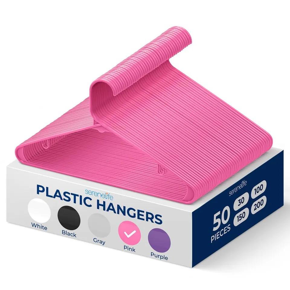 Serenelife Storage Organization Kleiderbügel 50er Pink