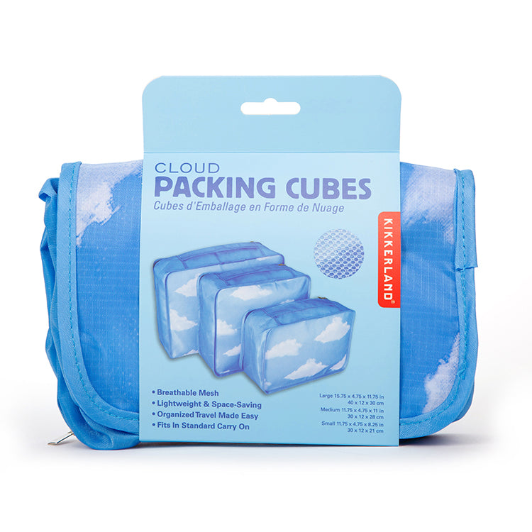 Kikkerland On-The-Go Cloud Packing Cubes Packwürfel 3er Set