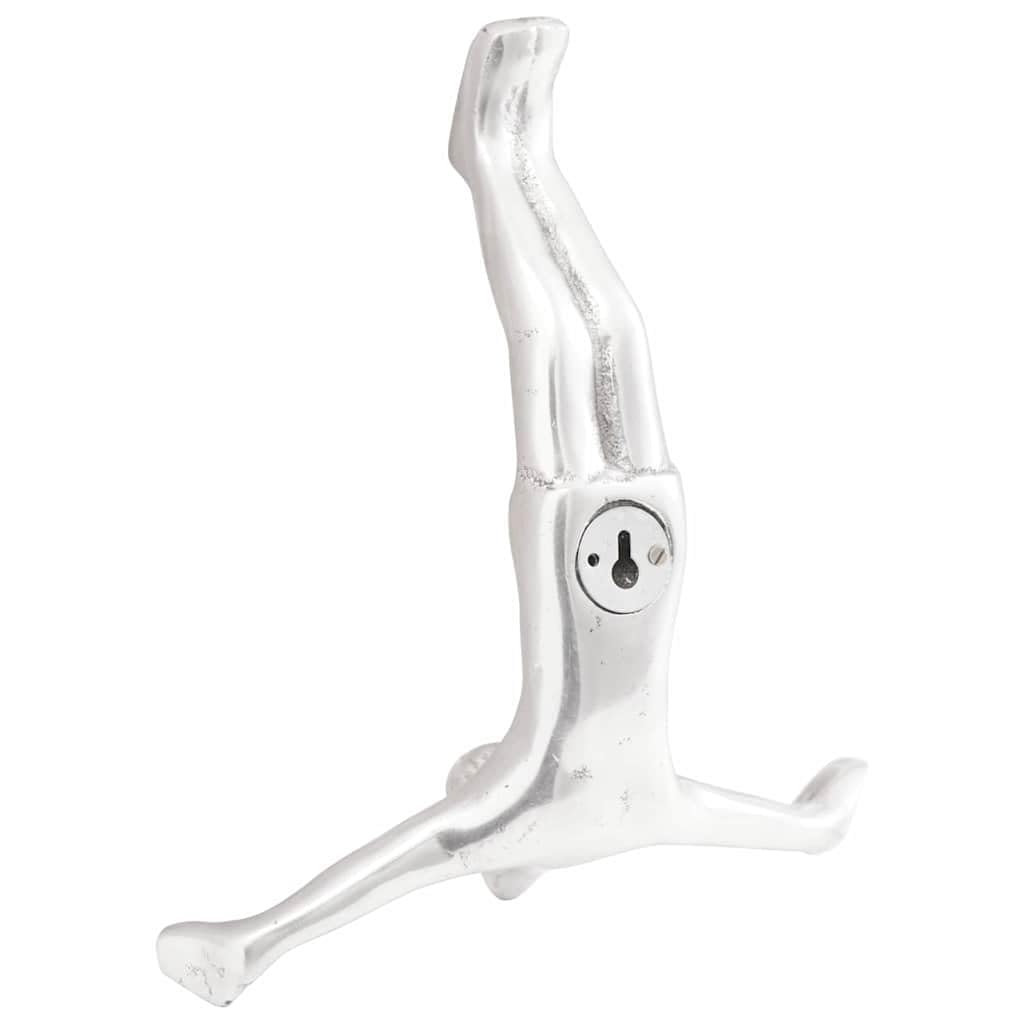 vidaXL Fallender Mann Skulptur Silber Aluminium 25 cm