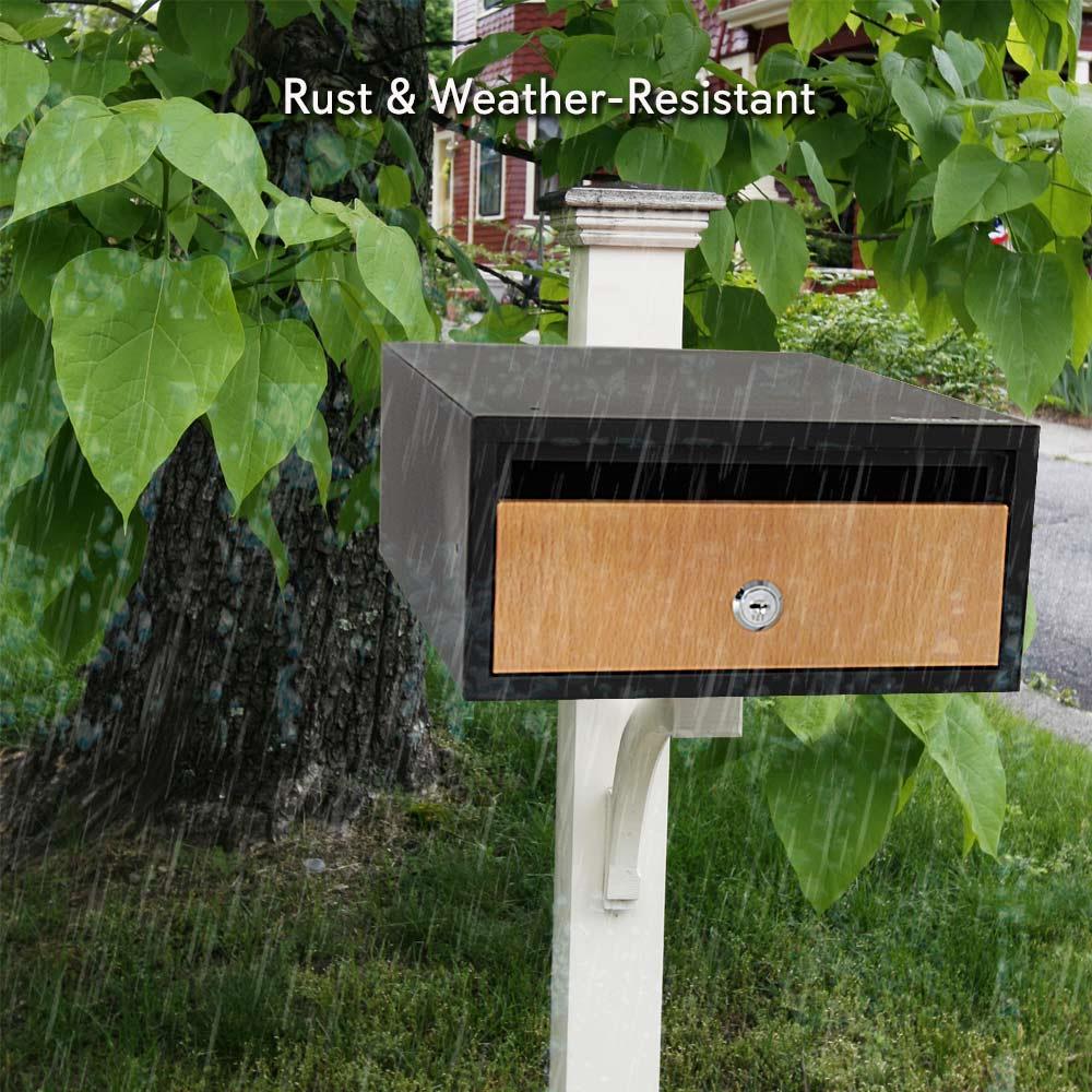 Serenelife Wandbriefkasten Stahl Abschließbar Flach