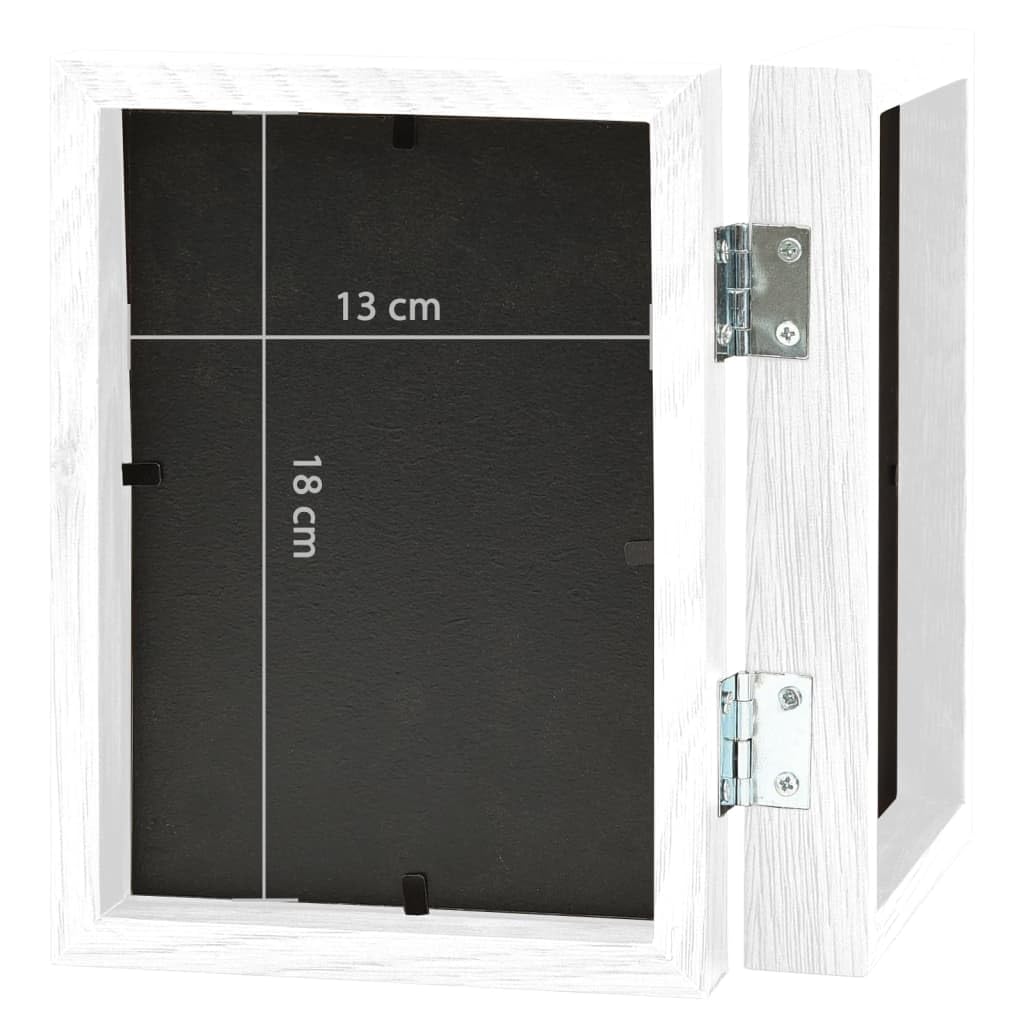 vidaXL Heim & Garten Zweifach-Bilderrahmen Weiß 2x 13x18 cm