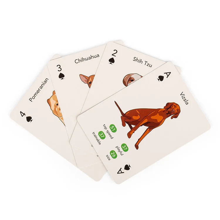 Kikkerland Play Paws & Play Spielkarten Hunde Standardblatt