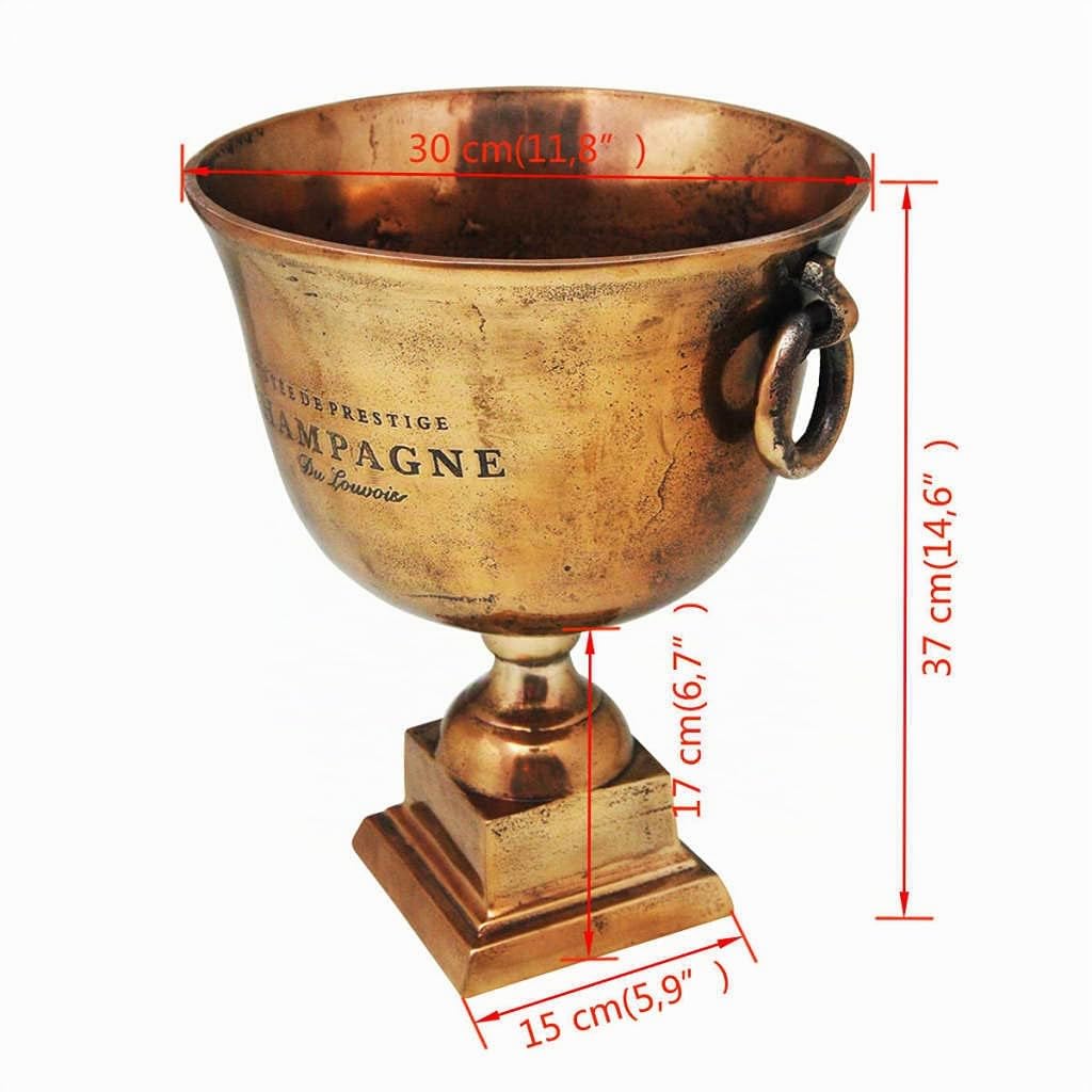 vidaXL Champagner-Kühler Pokal Sektkühler Kupfer braun