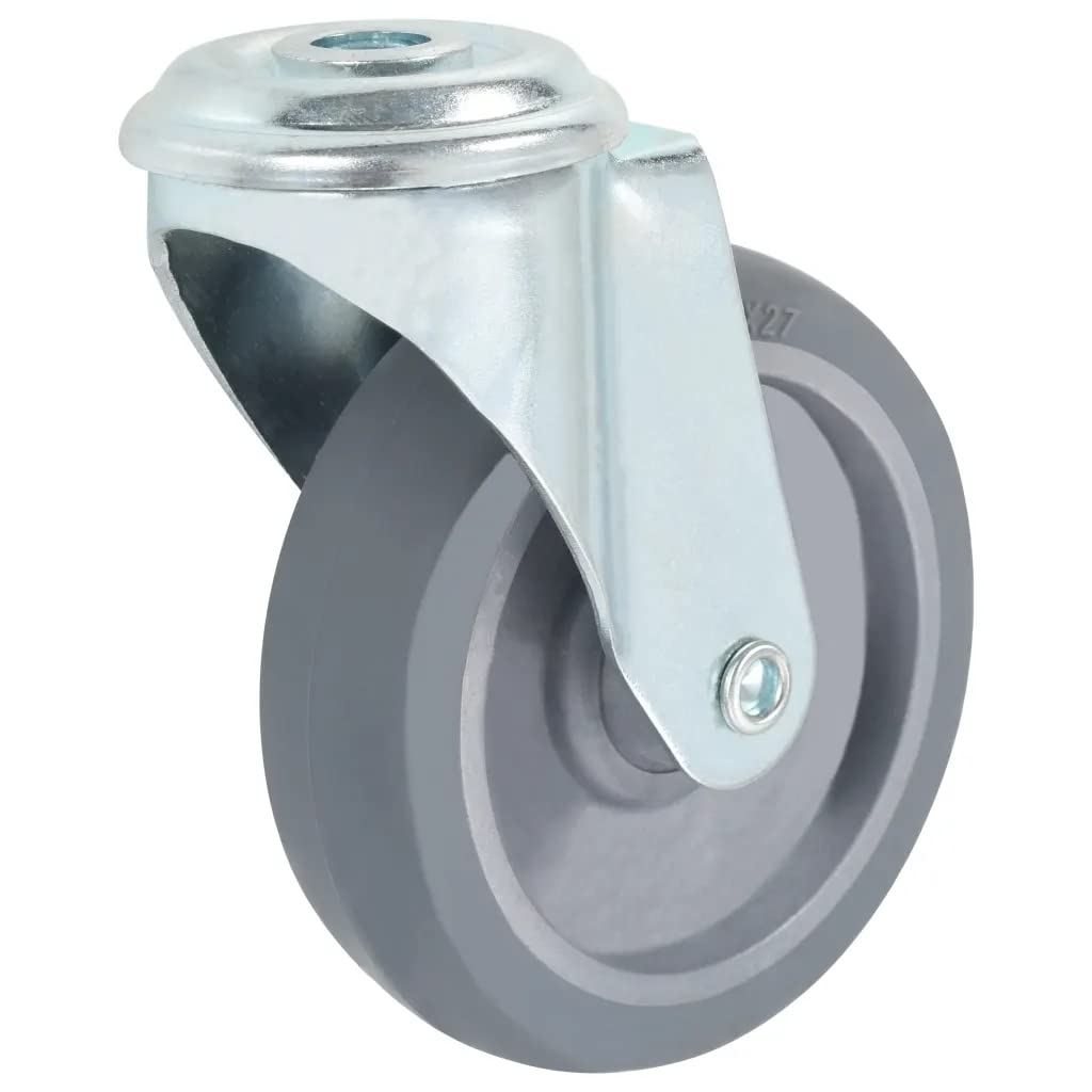 vidaXL 12x Lenkrollen 100 mm Schwerlastrollen 60 kg mit Bremse