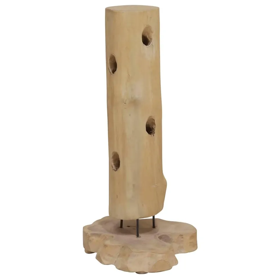 vidaXL Weinständer 8 Flaschen 40x30x80cm Teak Holz Eisen
