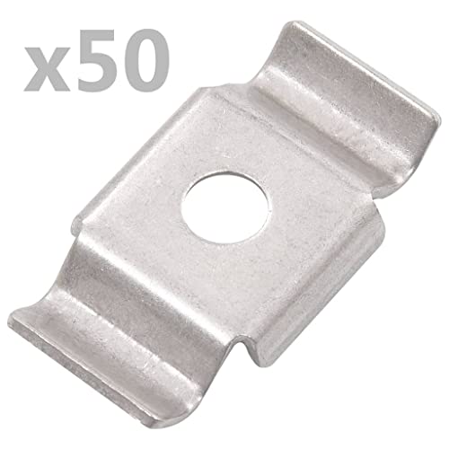 vidaXL Gittermattenhalter Schmetterling Edelstahl 50 Stück