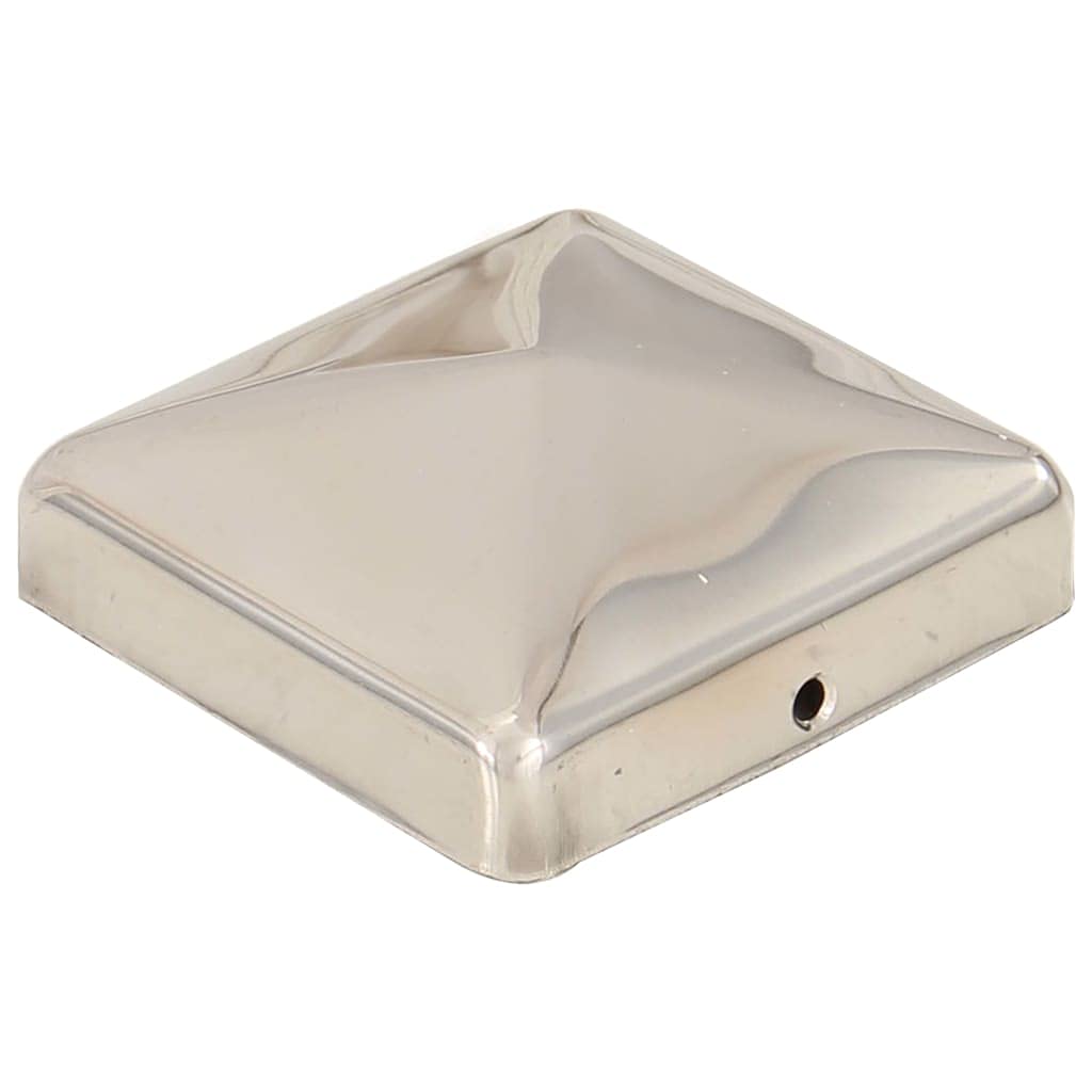 vidaXL Pfostenkappe Pyramide 6er Set Edelstahl 71 mm Zaunkappe