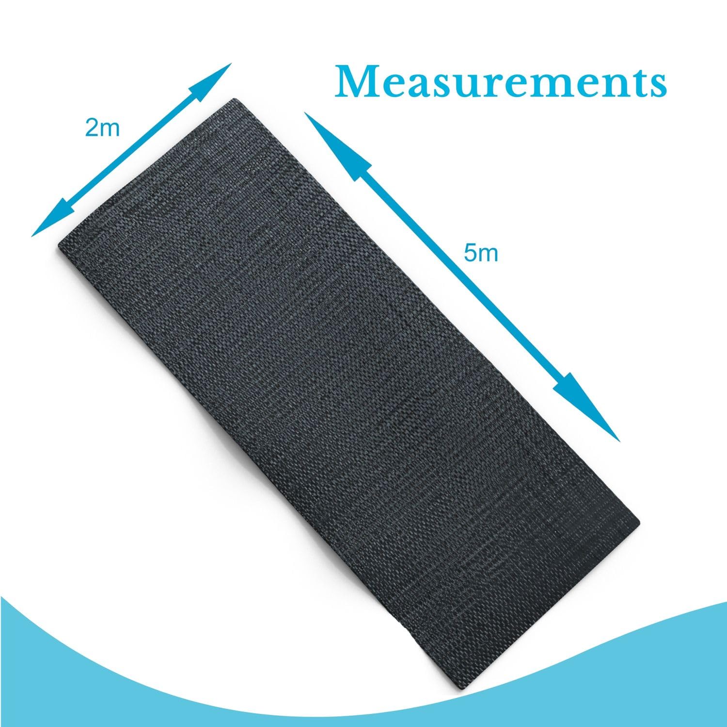 Intirilife Anti-Unkrautmatte 2x5 m Gewebe 100 g/m²