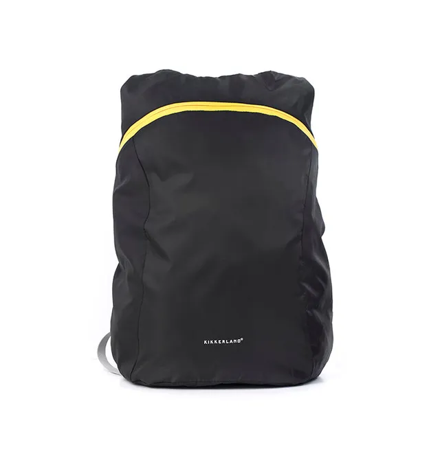 Kikkerland On-The-Go Compact Rucksack schwarz faltbar Ripstop