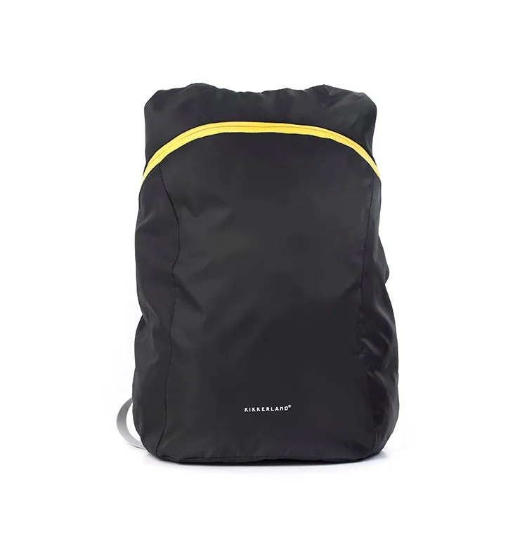 Kikkerland On-The-Go Compact Rucksack schwarz faltbar Ripstop