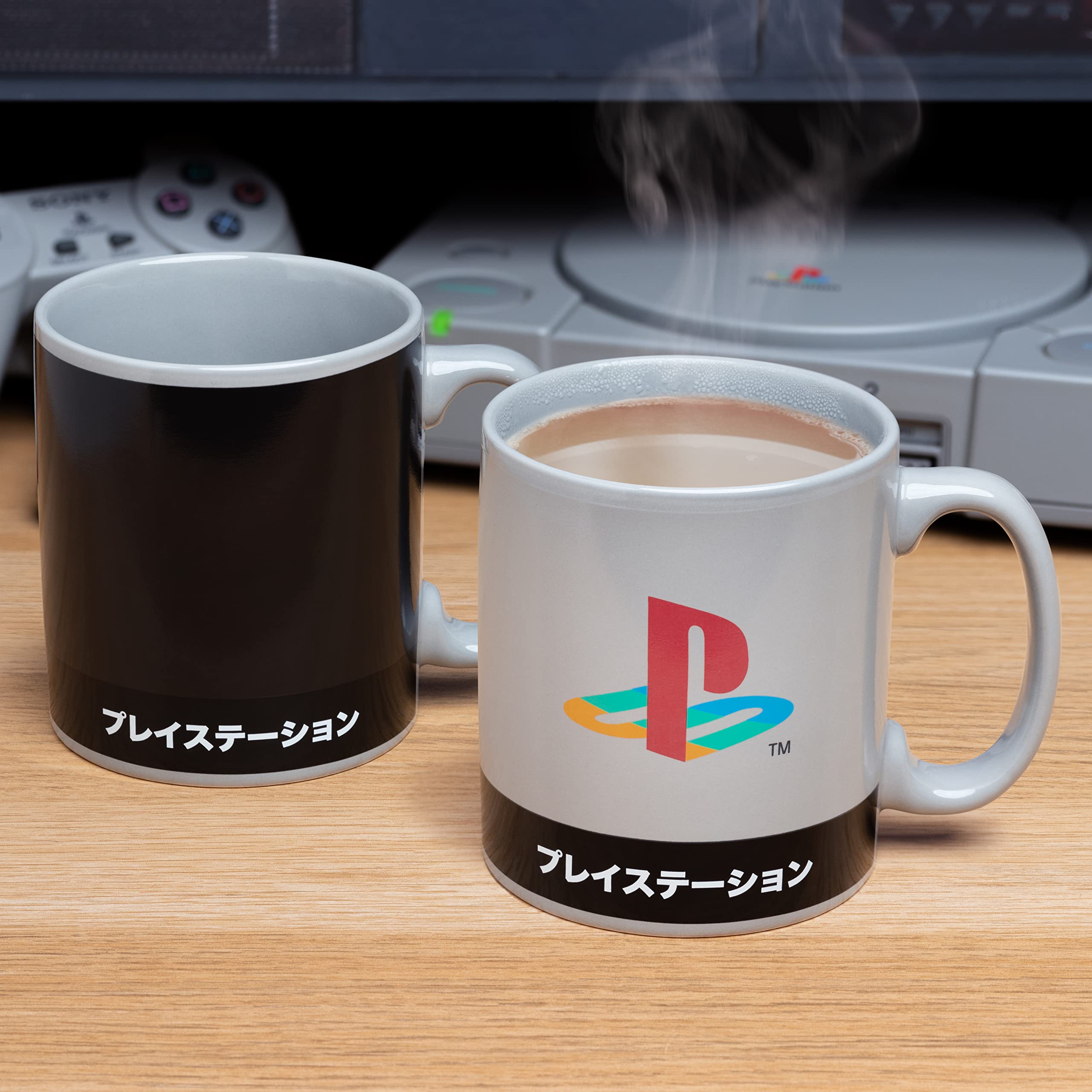 Paladone Playstation Heritage XL Tasse 550 ml Farbwechsel