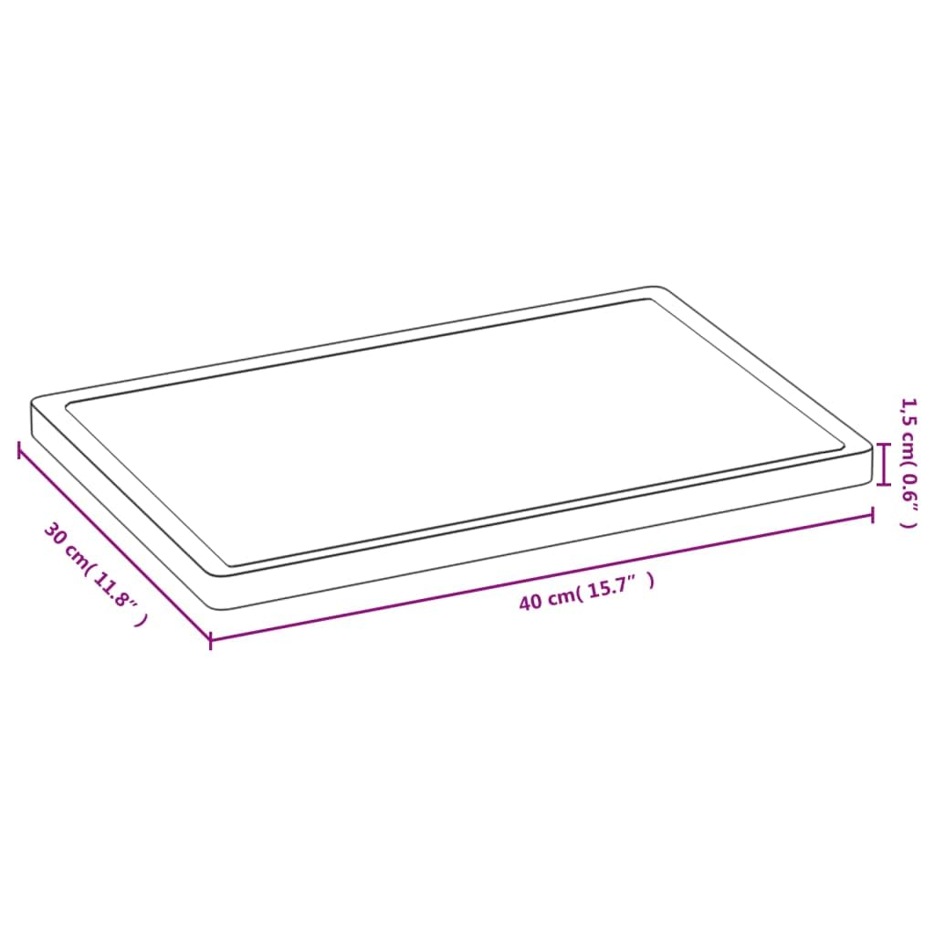 vidaXL Heim & Garten Schneidebrett Bambus 40x30 cm Saftrille