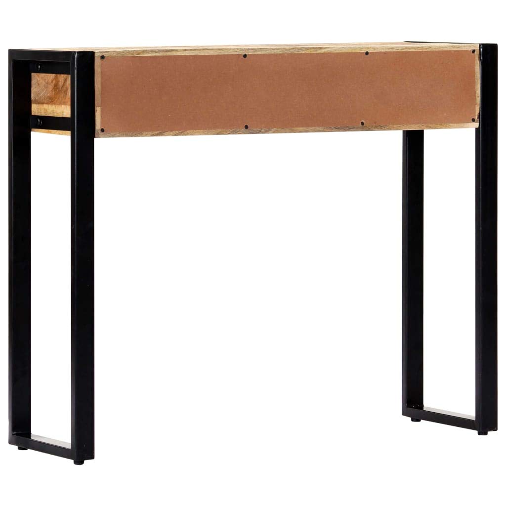 vidaXL Mangoholz Konsolentisch 90x30x75cm 2 Schubladen Massiv