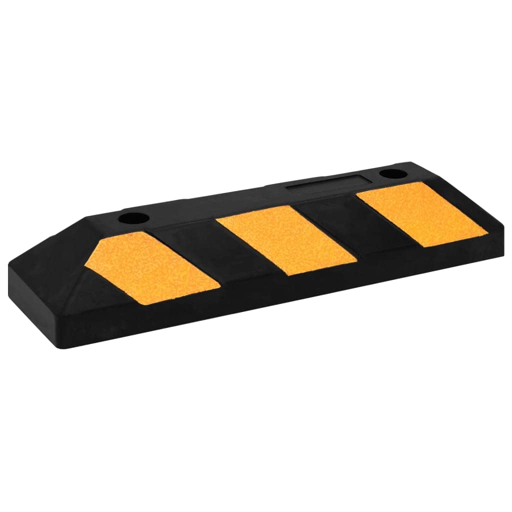 vidaXL Radstopper 2er Parkstopper Gummi reflektierend 56x15x10cm