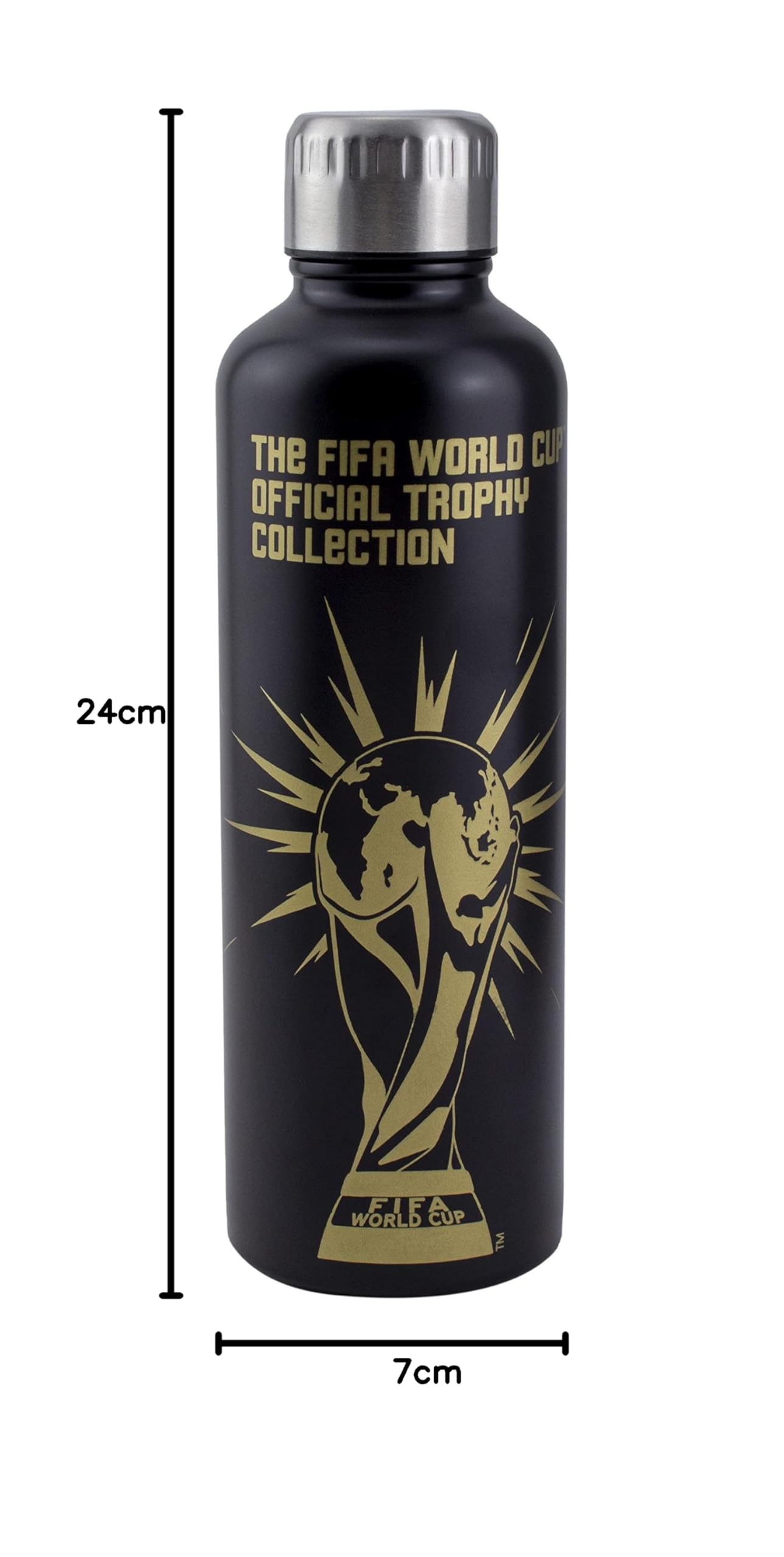 Paladone FIFA Trinkflasche Edelstahl 500 ml Trophy Metallflasche