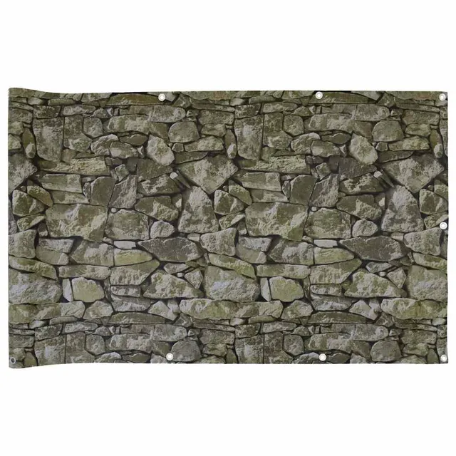 vidaXL Sichtschutzmatte Steinoptik Grau 700x120 cm PVC