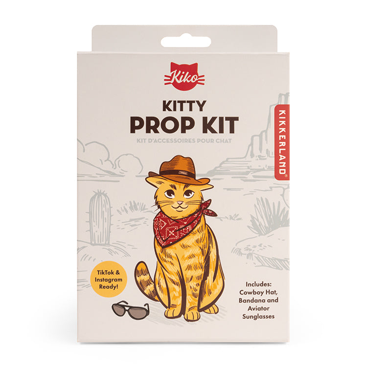 Kikkerland Home Kiko Kitty Prop Kit Katzenkostüm Cowboy