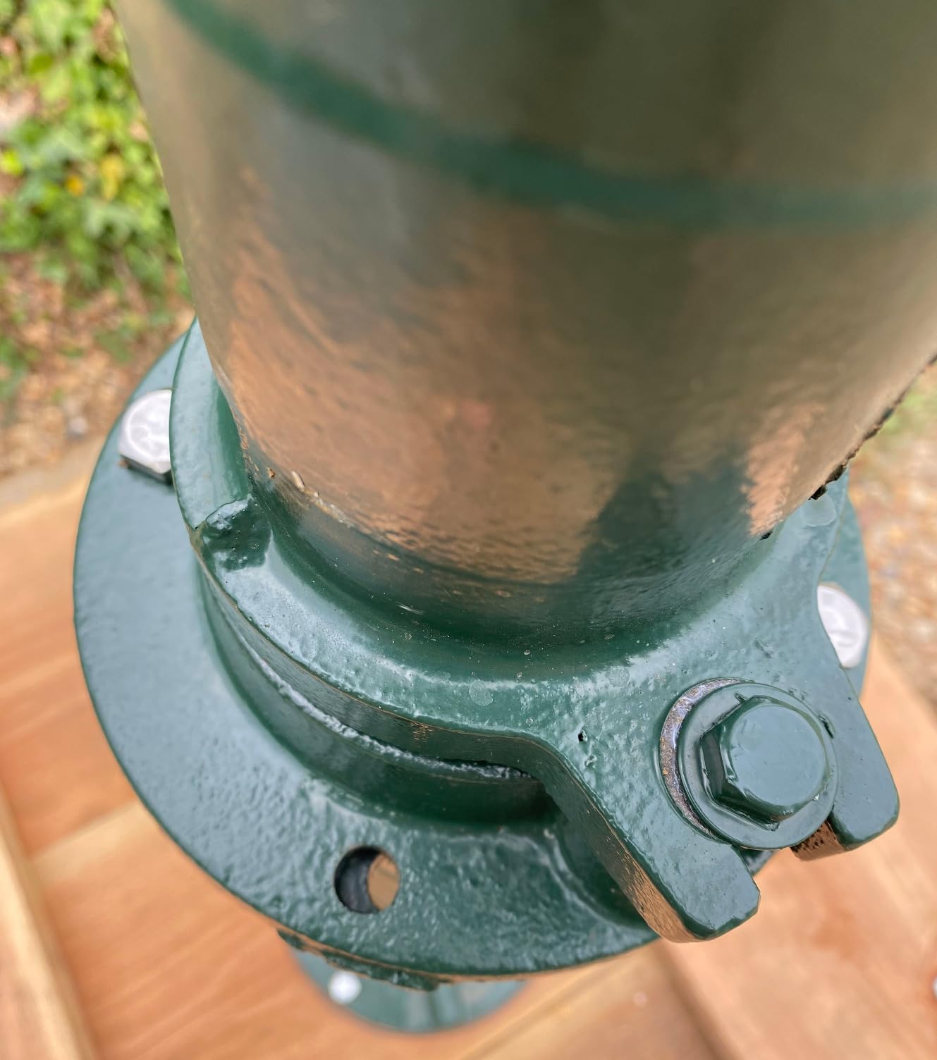 vidaXL Heimwerkerbedarf Pumpenständer Gusseisen 66 cm schwarz-grün