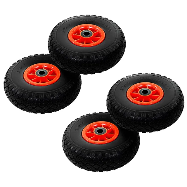 vidaXL Sackkarrenräder 4 Stk PU 260x85mm pannensicher