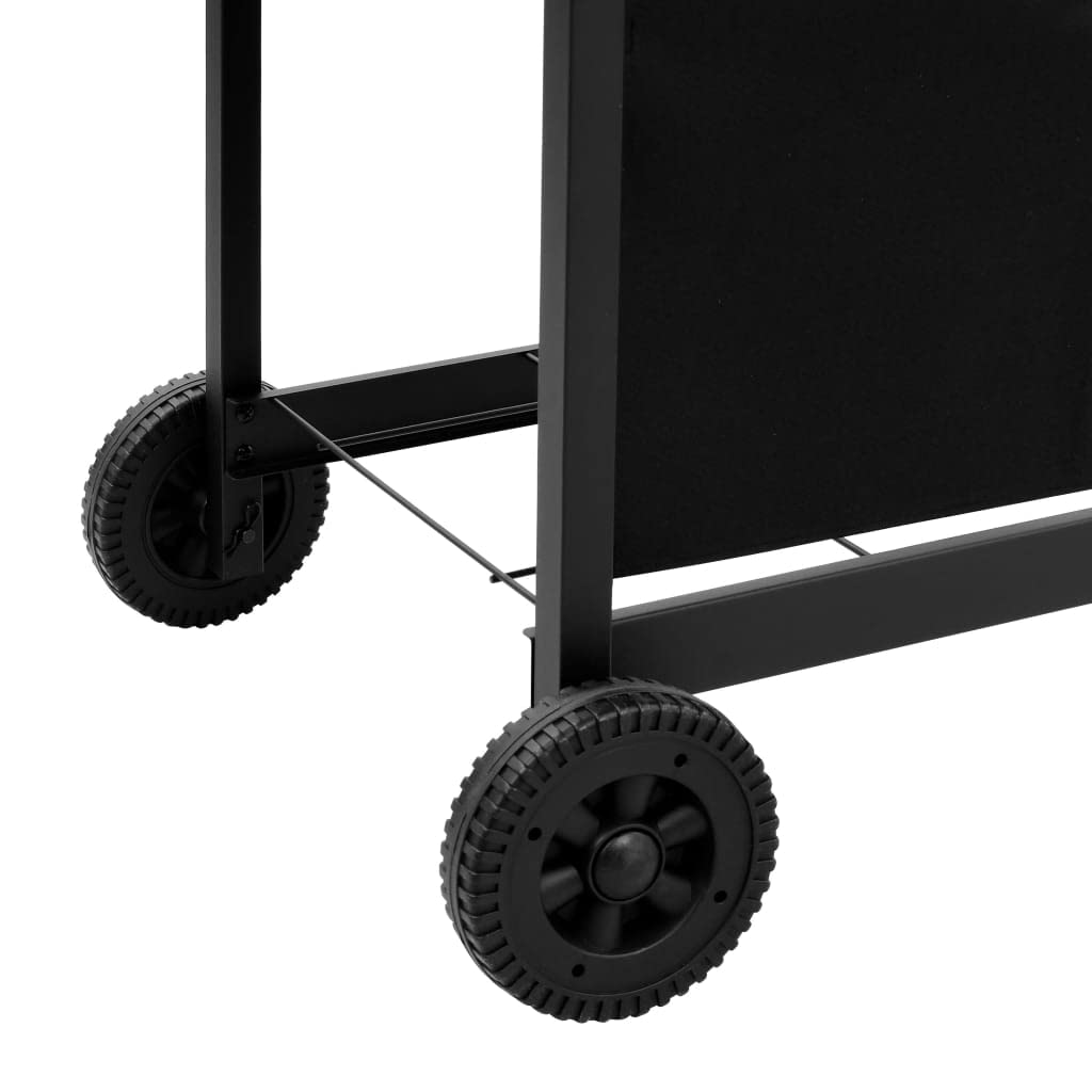 vidaXL Heim & Garten Gasgrill 4 Flammen Schwarz mit Deckel