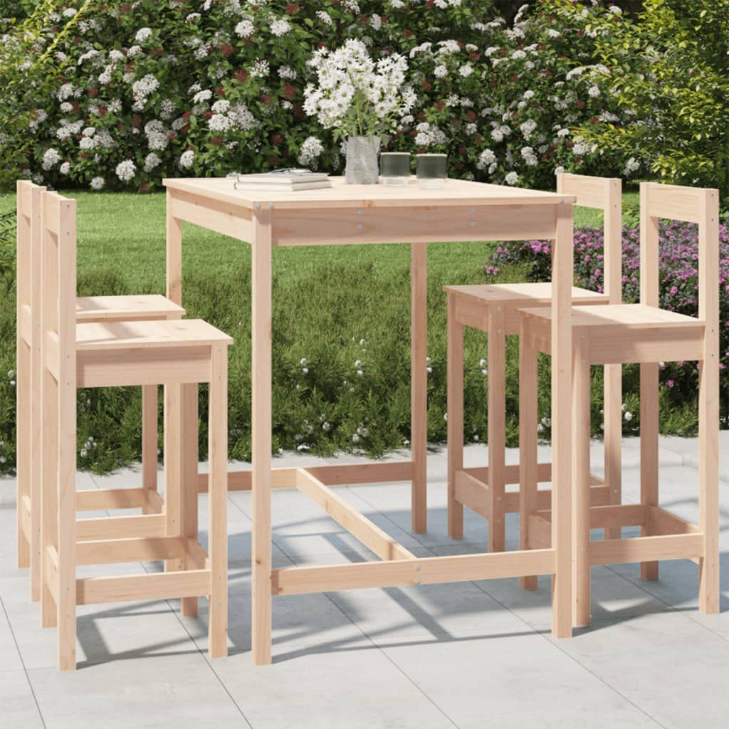 vidaXL Heim & Garten Gartenbar-Set 5-tlg. Kiefer Massivholz