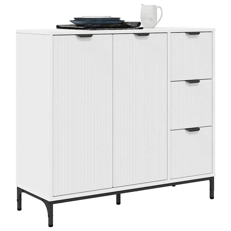 vidaXL Möbel Sideboard Weiß Holzwerkstoff 89,5x33x82 cm