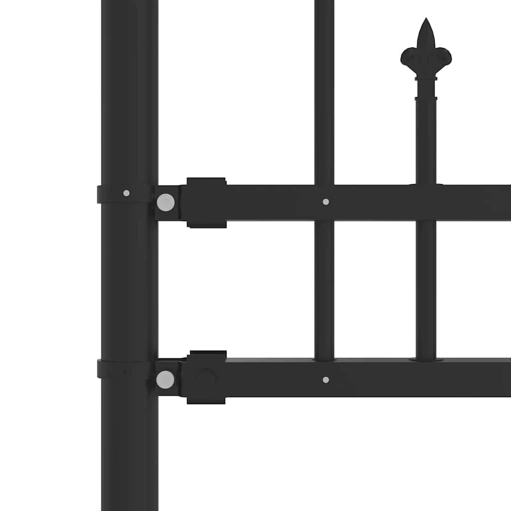 vidaXL Gartenzaun KAMPEN Schwarz 240 cm Stahlzaun