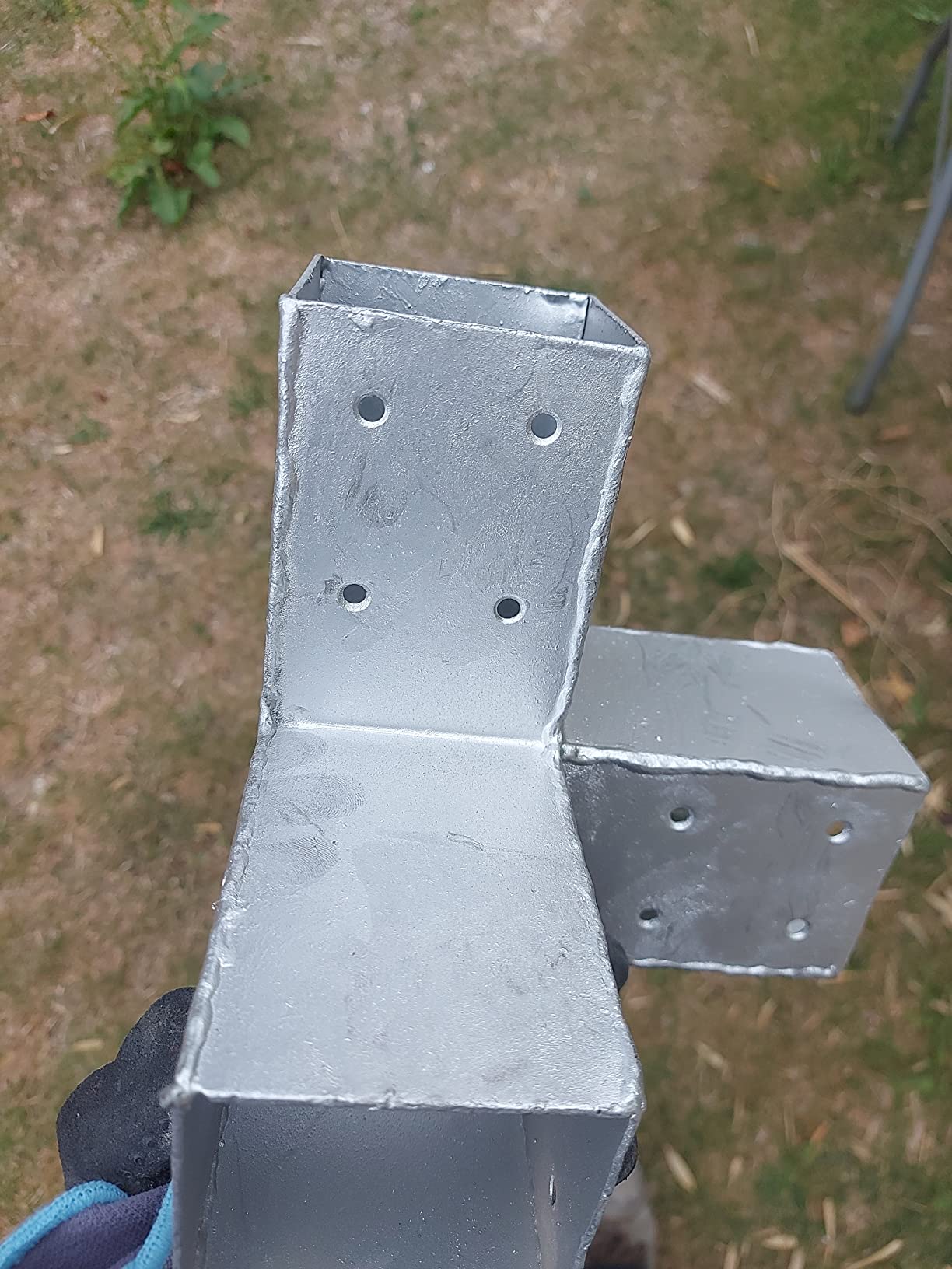 vidaXL Pfostenverbinder 71x71mm Verzinkt Y-Form 4 Stück Metall