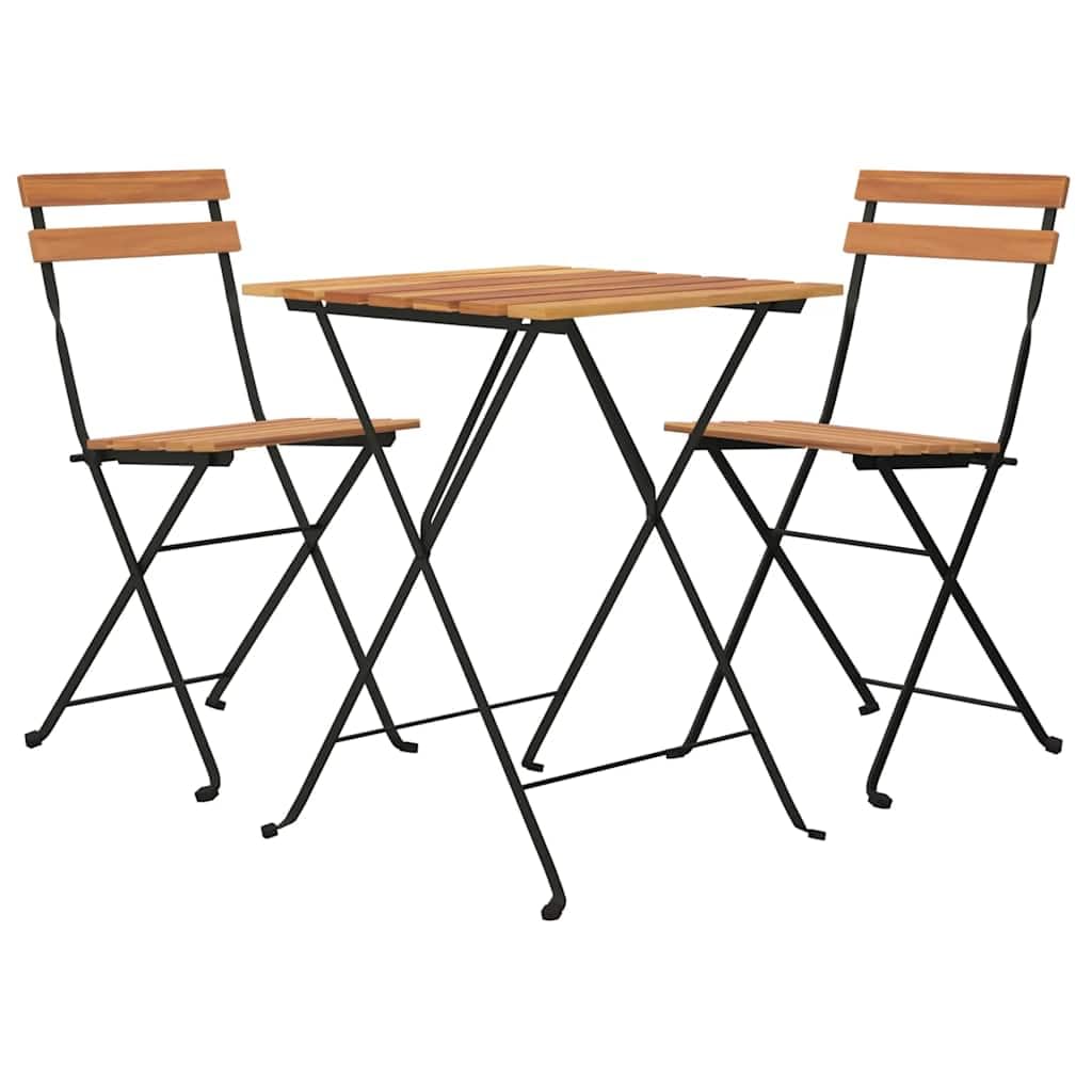vidaXL Heim & Garten Bistro Set 3-tlg Teak klappbar