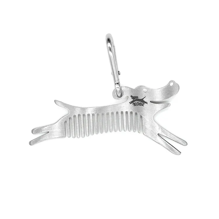 Kikkerland Tools & Wellness Kobe Zeckenkamm für Hunde Aluminium