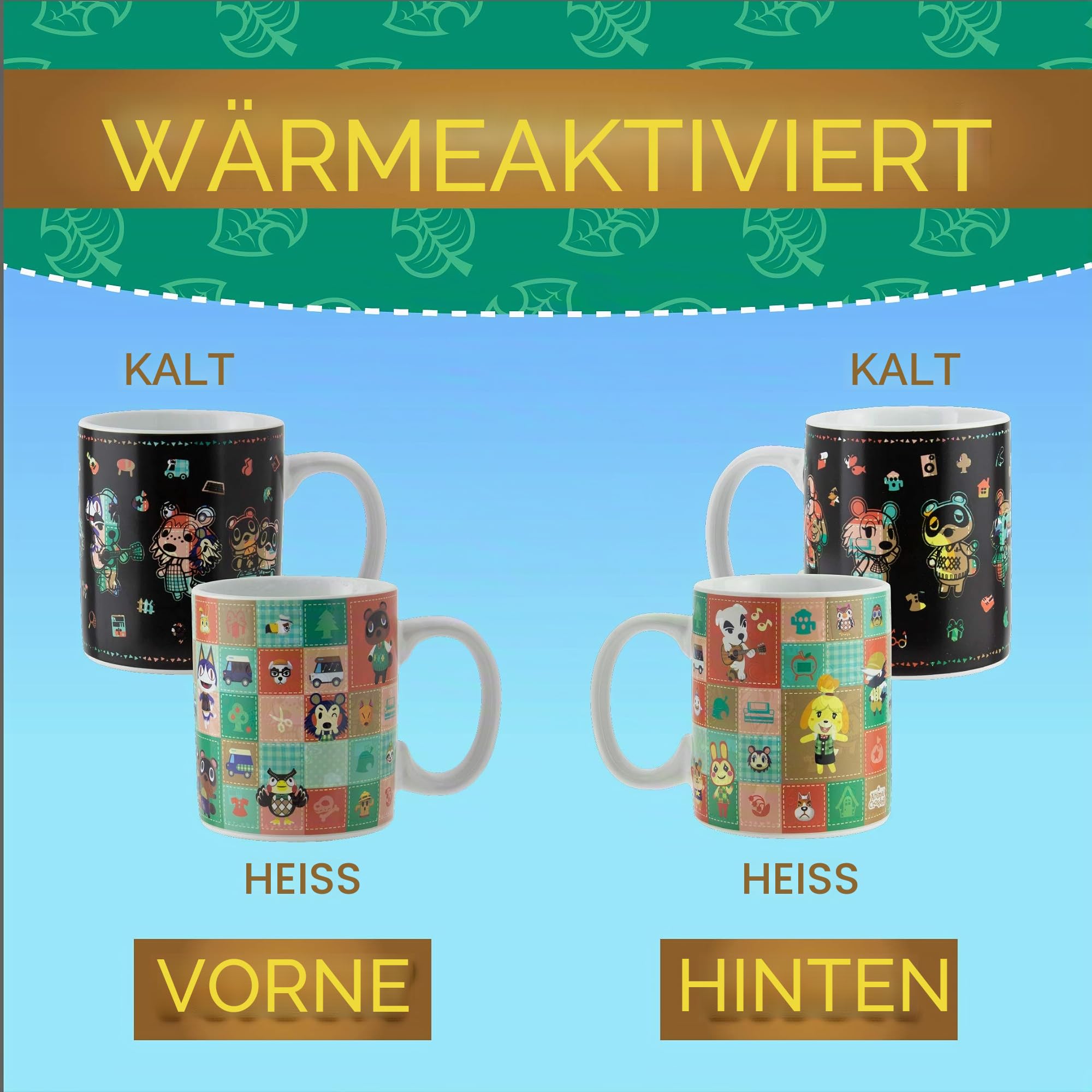 Paladone Drinkware Animal Crossing Tasse Wärmewechsel Keramik
