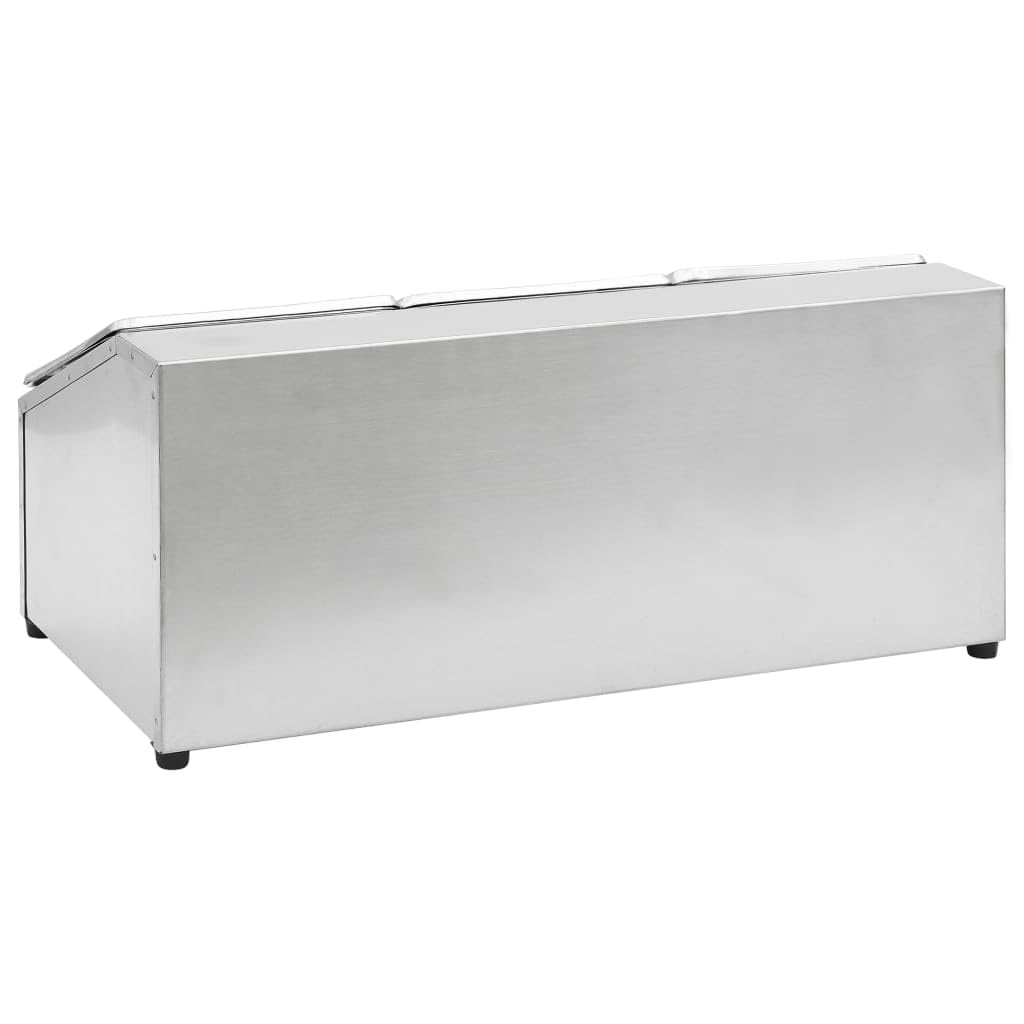 vidaXL Gastronorm-Ständer GN 1/6 Edelstahl 49,7cm 3er