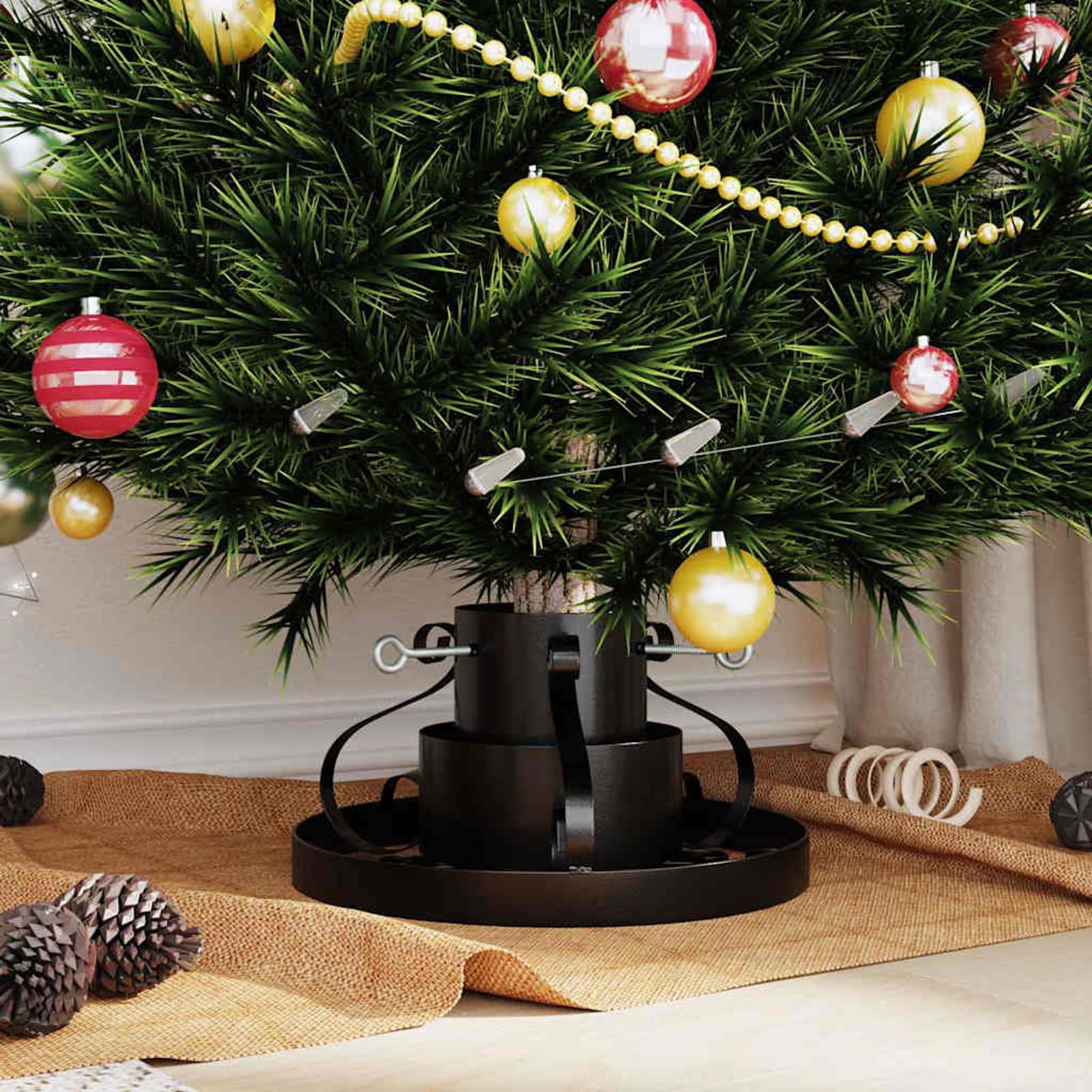 vidaXL Heim & Garten Weihnachtsbaumständer Schwarz 40x40 Stahl