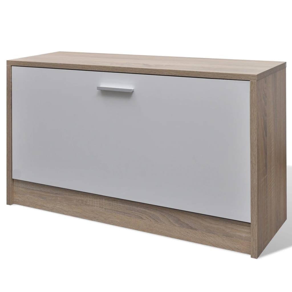 vidaXL Möbel Garderobenset 3-in-1 Eiche Schuhschrank Spiegel