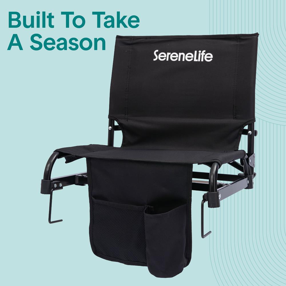 Serenelife Furniture Stadionstuhl SLFLDSTDCH Schwarz klappbar