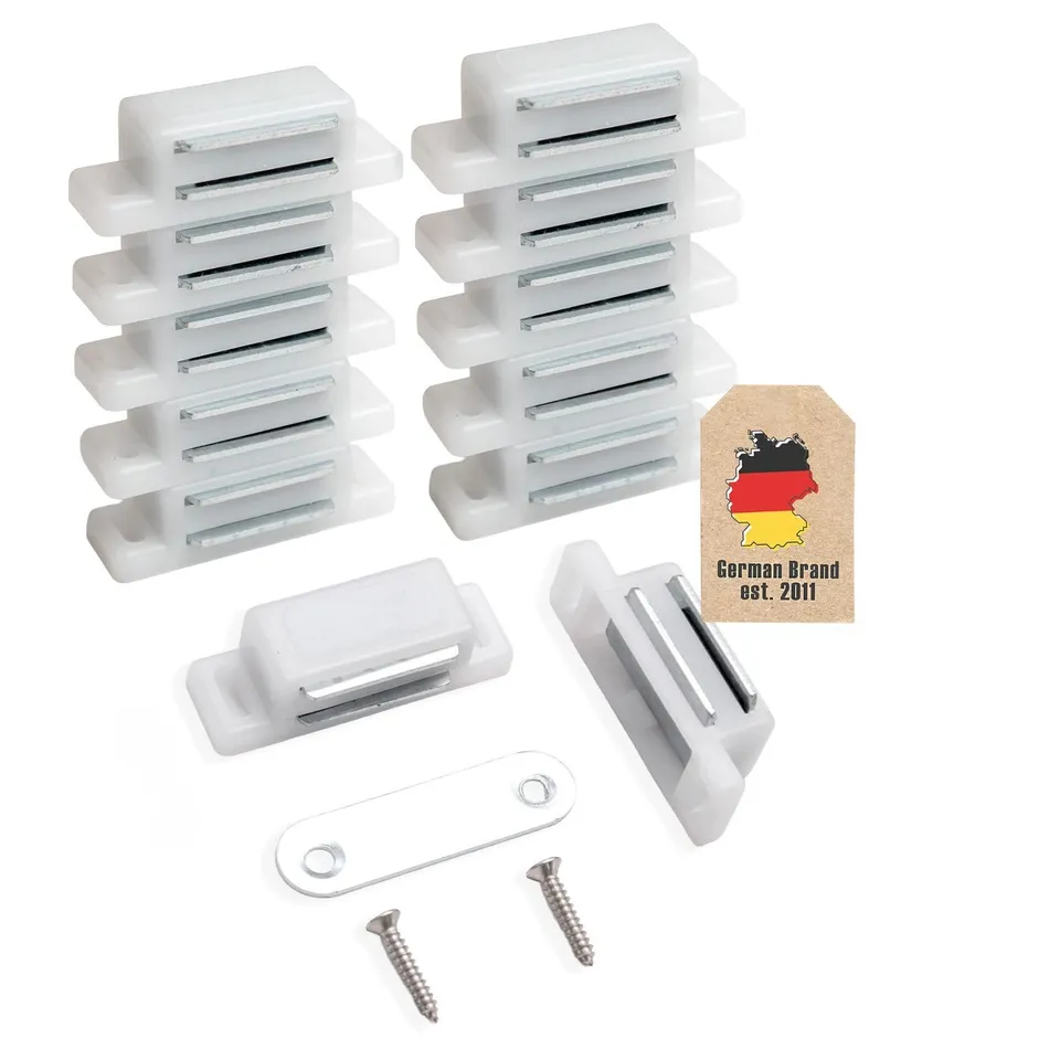 Intirilife Magnetschnäpper weiß 10er Set 4,6x1,5 cm