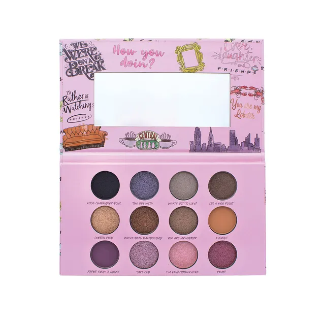 Paladone Friends Lidschatten-Palette 12 Farben rosa